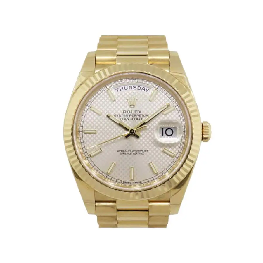 Rolex Day-Date 228238-0004 “Diagonal Silver” Premium Duplicate - Image 2